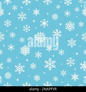 Christmas seamless patern with snowflakes. Vector illustration Stock Vector