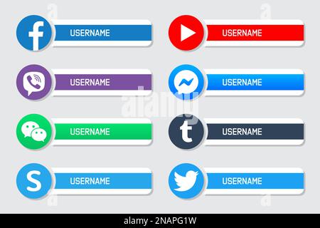 Contact us in social network Stock Vector