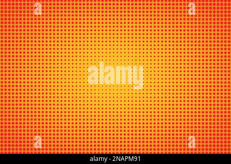 Orange retro halftone background. Halftone texture. Vector illustration Stock Vector