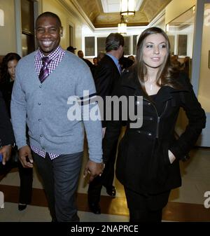 Philadelphia Phillies baseball player Ryan Howard walks with fiance Krystle  Campbell after a news conference to announce a donation from the Ryan  Howard Family Foundation to the School District of Philadelphia, at