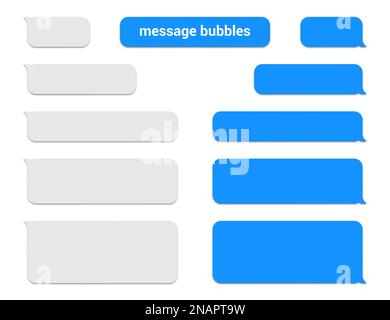 Set of message bubbles chat boxes with shadow Stock Vector
