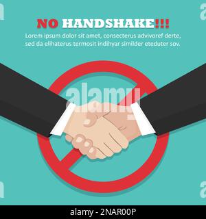 No handshake concept in a flat design. Vector illustration Stock Vector