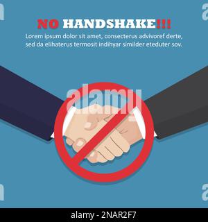 No handshake concept in a flat design. Vector illustration Stock Vector