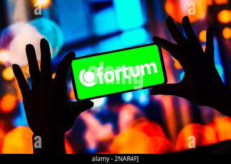 Brazil. 13th Feb, 2023. In this photo illustration, the Fortum logo is seen displayed on a smartphone. Credit: SOPA Images Limited/Alamy Live News Stock Photo