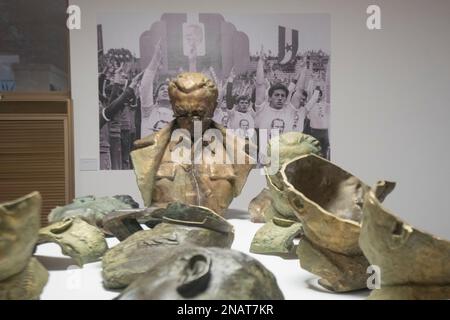 Museum of Yugoslavia: Memorial Centre - Josip Broz Tito Fund. Bust sculptures of Josip Broz Tito. Belgrade, Serbia Stock Photo