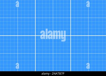 Blueprint grid background. Checkered blank template for cutting mat, office work, mechanics scheme, drawing, drafting, plotting, engineering or Stock Vector
