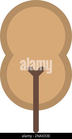 Tree icon vector symbol for nature, ecology and environment in a flat color illustration Stock Vector