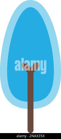 Tree icon vector symbol for nature, ecology and environment in a flat color illustration Stock Vector