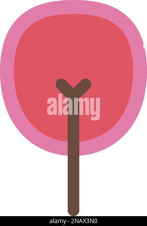 Tree icon vector symbol for nature, ecology and environment in a flat color illustration Stock Vector