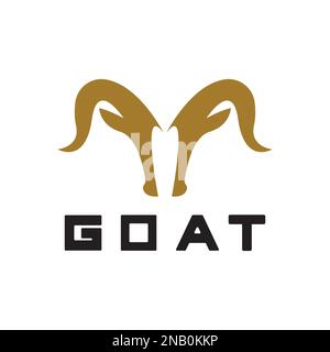 Sheep goat horns idea logo design vector icon illustration. Aries zodiac symbol logos Stock Vector