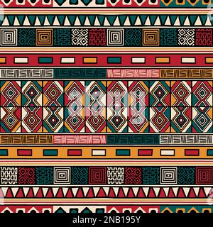 Tribal ethnic background. Vector seamless pattern design for background,carpet,wallpaper,wrapping,batik,fabric Stock Vector
