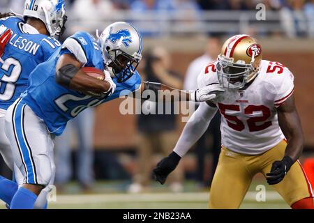 San Francisco 49ers inside linebacker Patrick Willis #52 before the game  against the Kansas City Chiefs at Levi's Stadium in Santa Clara, Calif. on  Sunday, Oct. 5, 2014. (AP Photo/Michael Zito Stock