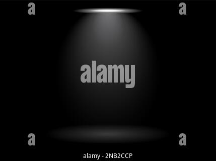 Black Ambient White Spot Light Background Vector Illustration Stock Vector