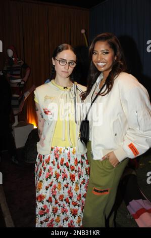 Ella Emhoff likes to Knit event at New York Fashion Week at Spring Studios, photos Nadja Sayej Stock Photo