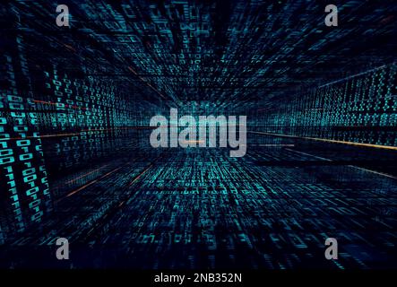 Wallpaper of binary code concept pattern and big data structure.Net and ...