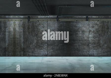 abstract interior of a reinforced concrete structure. 3d render Stock ...