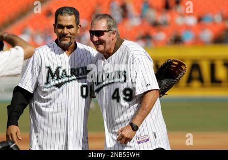 Back in '93, Charlie Hough and Benito Santiago manned the ship for the  Marlins' first-ever game. Then 25 years later, they got together for…