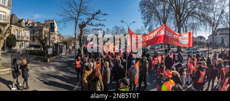 Manifestation contre la réforme des retraites - Protest against government reform for french retirement - Brive la Gaillarde (Corrèze, France) Stock Photo