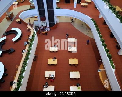 Toronto central reference library, a multi-level building with a large ...