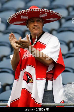 Arizona Cardinals fan Ray Delgado watches the Arizona Cardinals