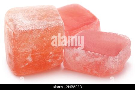 Popular Turkish Delight over white background Stock Photo