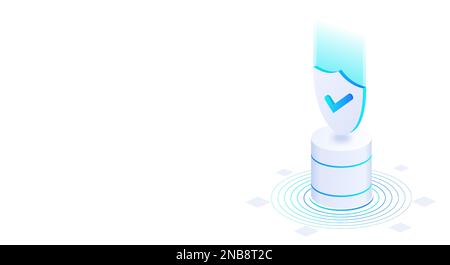 Checkmark on shield banner Stock Vector