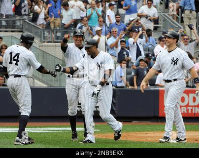 Yankees All Stars CC Sabathia, Curtis Granderson, and MLB legend