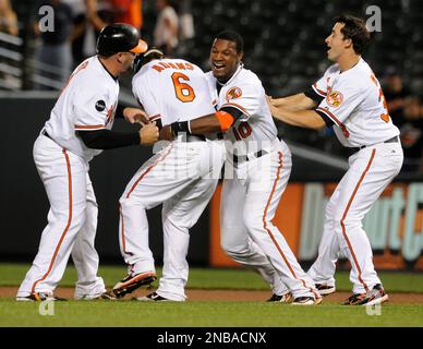 Baltimore Orioles' J.J. Hardy during spring training baseball practice,  Monday, Feb. 21, 2011 in Sarasota, Fla. (AP Photo/Eric Gay Stock Photo -  Alamy