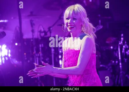 Brighton, UK. Monday 13 February 2023.  Carly Rae Jepsen performs at  Brighton Dome,© Jason Richardson / Alamy Live News Stock Photo