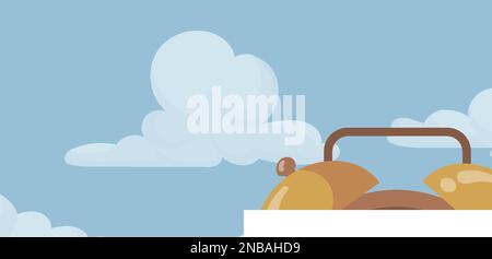 Vector illustration of a Banner for Daylight Saving Time with time clock.background illustration Stock Vector