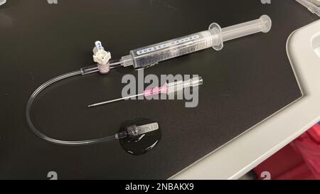 Hospital Drugs IV medications and drip including propofol Stock Photo ...