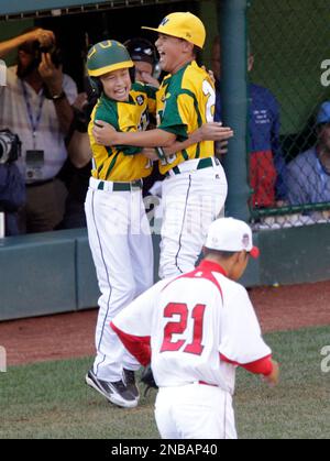 Huntington Beach, Calif.'s Eric Anderson (12) celebrates with