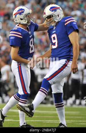 Buffalo Bills' Brian Moorman during NFL football training camp at St. John  Fisher College in Pittsford, N.Y., Wednesday, July 29, 2009. (AP Photo/  David Duprey Stock Photo - Alamy