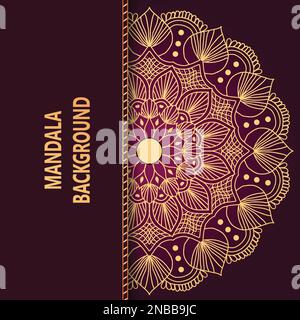 Luxury ornamental mandala design background. Can be used for cards, invitations, banners, posters, print design. Mandala background. Stock Vector