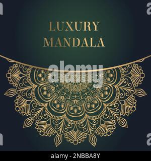 Luxury ornamental mandala design background. Can be used for cards, invitations, banners, posters, print design. Mandala background. Stock Vector