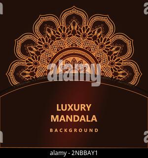 Luxury ornamental mandala design background. Can be used for cards, invitations, banners, posters, print design. Mandala background. Stock Vector