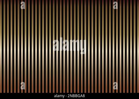 Seamless vertical lines pattern. Black lines on gold  background. Simple repeat ornament. Vector illustration. Stock Vector