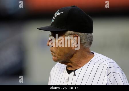 Florida Marlins interim manager Jack McKeon walks from the field in the  baseball game between the Florida Marlins and the Pittsburgh Pirates on  Sunday, Sept. 11, 2011, in Pittsburgh. (AP Photo/Keith Srakocic