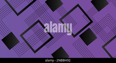 Abstract black and purple luxury background. Overlapping layers decor black lines  Vector illustration Stock Vector