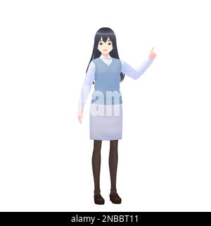 Female Teacher, 3D model Stock Photo