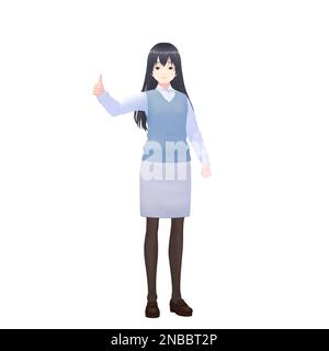 Female Teacher, 3D model Stock Photo