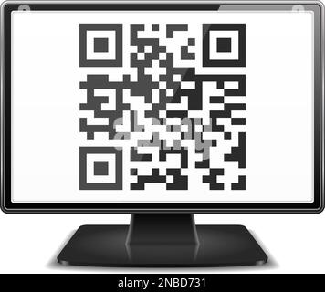 Vector qr code with shadow isolated on white background Stock Vector ...