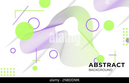 geometric abstract background flat design.  dynamic linear wave background design suitable for banners, posters and wallpapers. Stock Vector