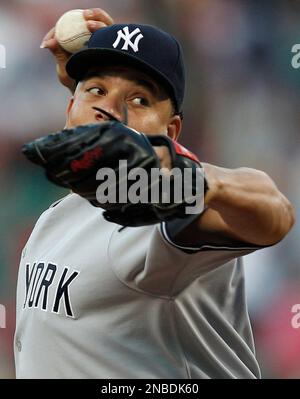 New York Yankees Bartolo Colon against the Tampa Bay Rays in a spring  training baseball game in Port Charlotte, Fla., Monday, March 21, 2011. (AP  Photo/Charles Krupa Stock Photo - Alamy