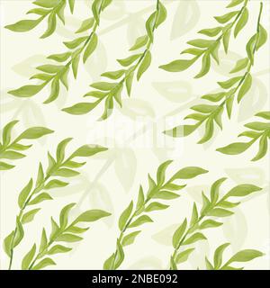 Watercolor branch.Seamless pattern of autumn tree branches.Image on white and colored background. watercolor vector illustration Stock Vector