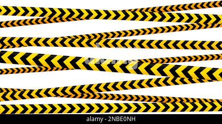 Do not enter. Yellow and black set stripes. Barricade construction tape ...