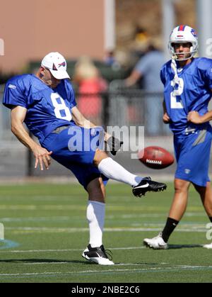 Brian Moorman, punter for the Buffalo Bills, kicks against the Kansas City  Chiefs on November 13, 2005 at Ralph Wilson Stadium in Orchard Park, NY.  The Bills defeated the Chiefs 14-3. (UPI