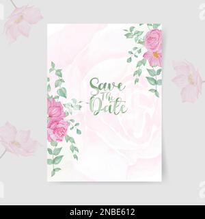 Classic white peony, blush pink rose and magnolia flowers, eucalyptus, dried pampas grass greenery vector design wedding spring frame. Floral summer w Stock Vector