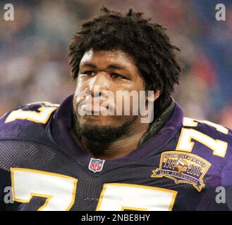 Minnesota Vikings offensive lineman Korey Stringer, #77, during