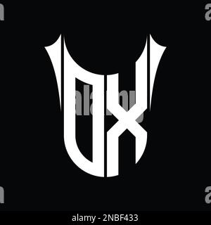 XD Logo monogram shield sharp half round shape vector images design ...